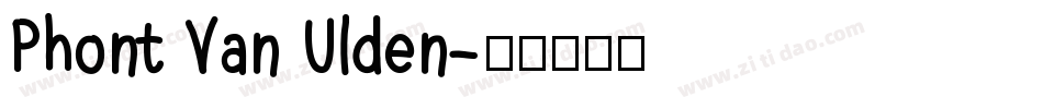 Phont Van Ulden字体转换